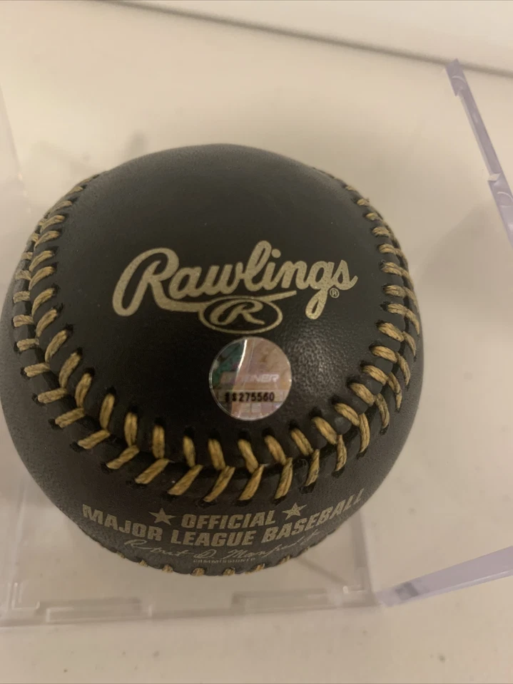 Didi Gregorius autógrafo firmado Rawlings cuero negro oficial béisbol Steiner Foto 3 de 4