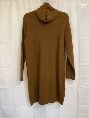 Madewell NWT! Dark Tobacco Merino Wool Fold Over Turtleneck Sweater Dress  Small | eBay