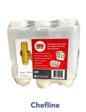 Set 3 Clear Squeeze Sauce Bottle/Dispenser, Mayo/Ketchup/Mustard, 16oz,20oz,24oz