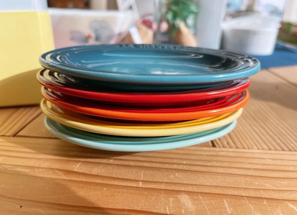 LE CREUSET Oval Mini Plate Multicolor Rainbow Stoneware Set of 5 10cm x 13.5cm - Image 3 of 4