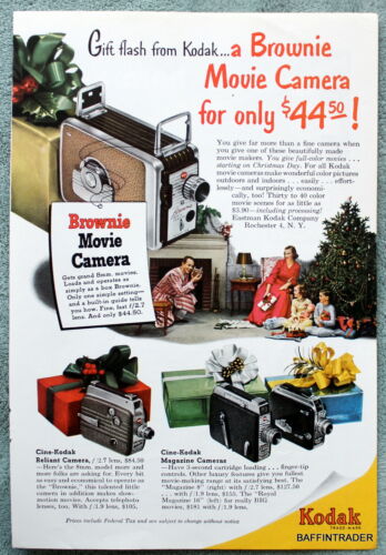 Kodak Brownie Movie Camera 1951 Vintage  Magazine Print Ad  7 x 10 - Picture 1 of 1