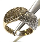14k yellow white gold 2.43ct diamond French set pave band anniversary ring 7.4g — photo 7
