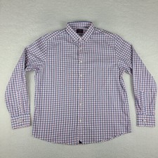 UNTUCKit Dress Shirt Mens XL Blue Pink Check Plaid Cotton Lyocell Button Up EC