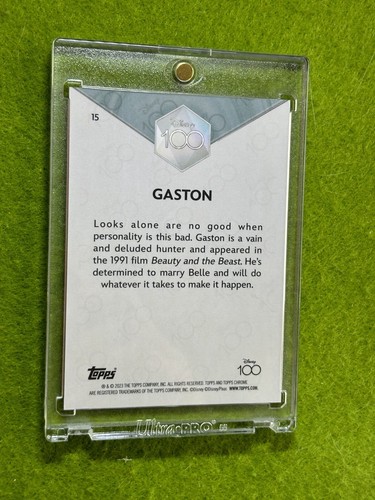 GASTON Disney 100 PINK REFRACTOR CARD # /399 SP 2023 Topps Chrome Beauty & Beast - Picture 11 of 24