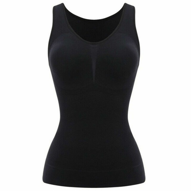 Women's Cami Body Shaper Genie Bra Tank Top Firm Tummy Control Slim