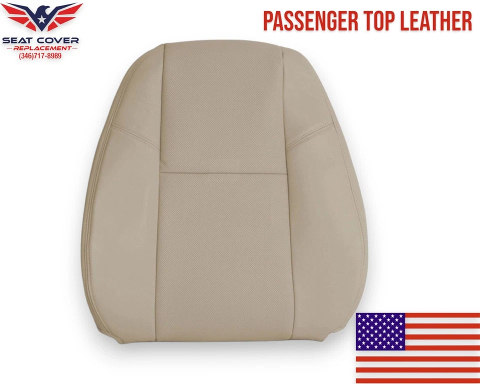 Cadillac Escalade EXT ESV 2011 2012 - Cubiertas de asiento de cuero delanteras inclinadas en bronceado Foto 3 de 4