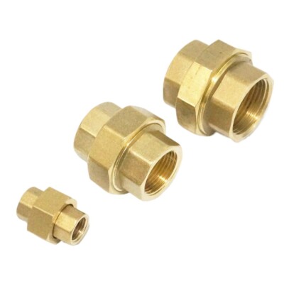1/8''-2'' BSP Female Thread Brass Pipe Union Connector Coupling Plumbing Water