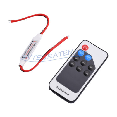 DC12-24V LED Strip Light Dimmer Controller Switch RF Wireless Remote Controller