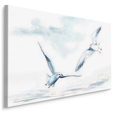 CANVAS Leinwand Bilder XXL Wandbilder Kunstdruck Natur Vögel Möwen Himmel 919