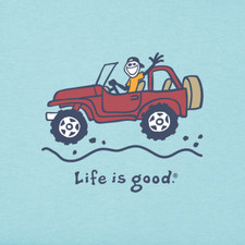 2xl Nwt Mens Life Is Good Off Road 4x4 Jeep Blue Ss Crusher Tee