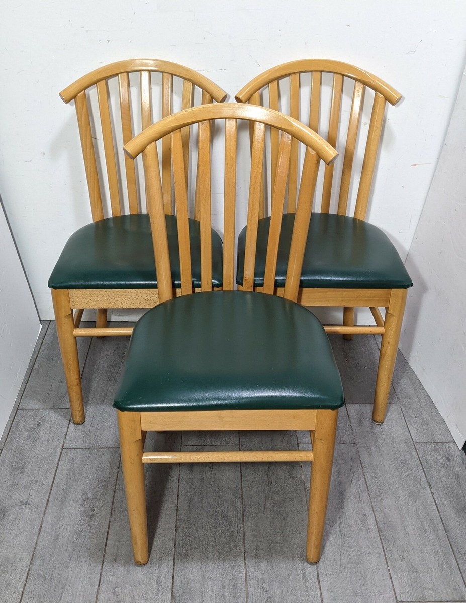Vintage Set of 3 Mid Century Shelby Williams Solid Wood