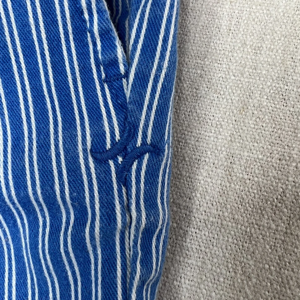 Pantalones Cortos Hurley Mujer Junior Talla 5 Azul Blanco Rayas Bolsillos Elastizados Foto 3 de 4