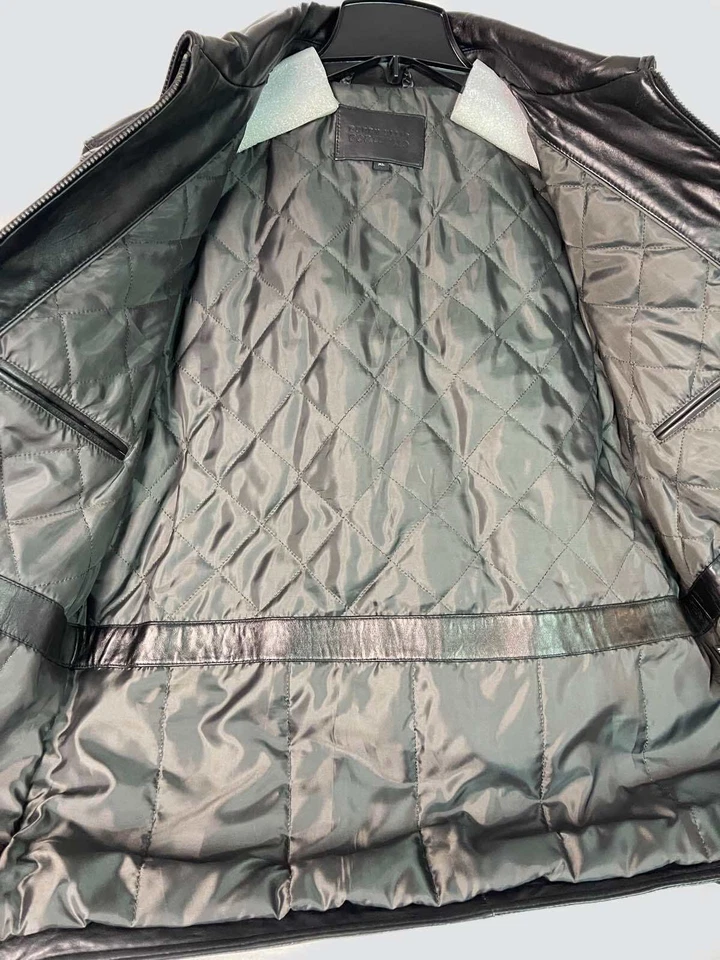 MSRP PERRY ELLIS PORTFOLIO REAL LAMB LEATHER OPEN BOTTOM LINED JACKET S-XXL - Image 2 of 4