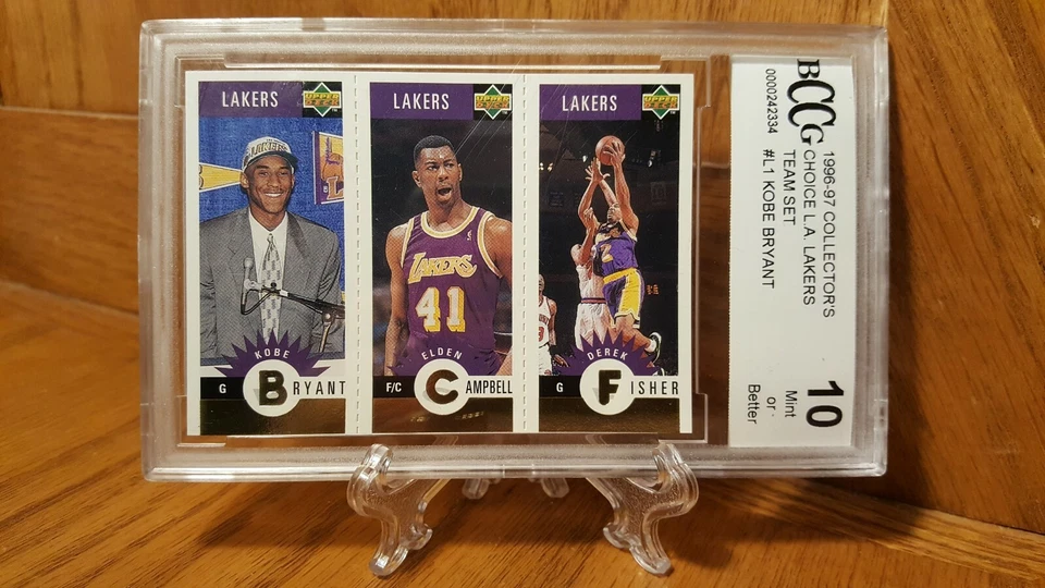 1996-97 Upper Deck Collector's Choice #L1 Kobe Bryant Los Angeles Lakers BCCG 10 Foto 3 de 3