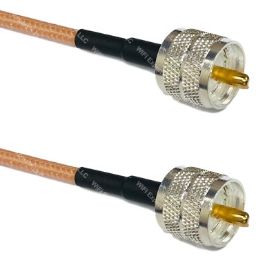 RG400 Silver PL259 UHF Male to PL259 UHF Male Coax RF Cable USA Lot
