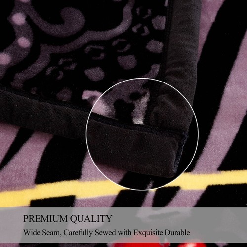 Queen King Fleece Blanket Plush Rachel 2Ply Reversible Heavy Bed Blanket 5-10lbs - Picture 23 of 100