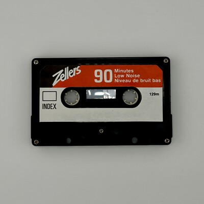 Vintage Rare Zellers Blank Cassette Tape Canadiana Retro Display
