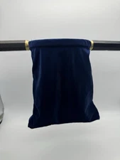 Church Offering Collection Bag w/ Handles Dark Blue Velvet by Sudbury Brass