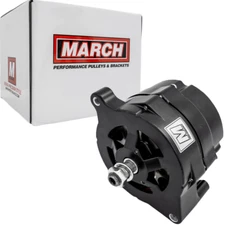 March Performance Ultra Series Ford 1G Alternator Black 100 AMP 1 Wire Install