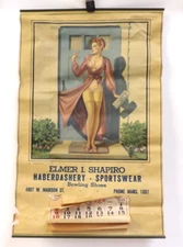 Art Frahm Pin-Up Art Elmer Shapiro Haberdashery Chicago IL 1945
