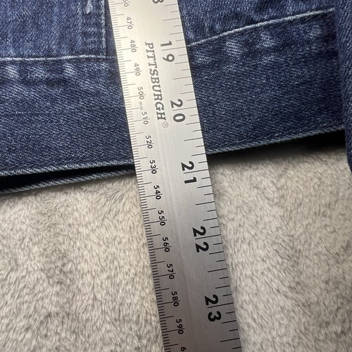 C&C California Denim Jean Jacket Youth L Blue Flap Pockets Sherpa Collar - Picture 7 of 8