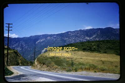 Pacific Coast Highway at Malibu Beach, California in 1957, Kodachrome Slide e26a