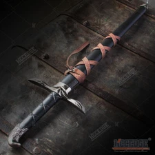 23" Fantasy Cosplay Sword w/ Leather Baldric Medieval Sword With Scabbard
