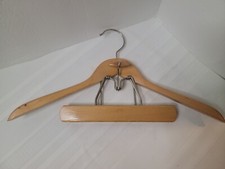 Vintage 50s NEVCO ESQUIRE Wooden Suit Coat Felted Hanger 18"