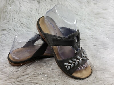 RIEKER Gray Slide On Sandals Size EUR 38