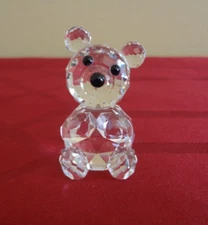 VTG Swarovski Crystal Clear Woodland Friends Collection Mini Teddy Bear Figurine