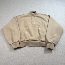 Essentials Fear Of God Sweatshirt Woman L Tan Essential Crewneck Streetwear Boxy