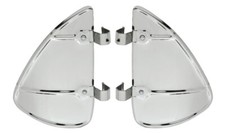 Custom Vintage Style Car Vent Window Air Deflectors Breezies Stainless Steel