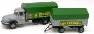 Willeme LD 610 camion + remorque bâchée ''BP - Energol'' - REE - Scale 1/87 (HO)