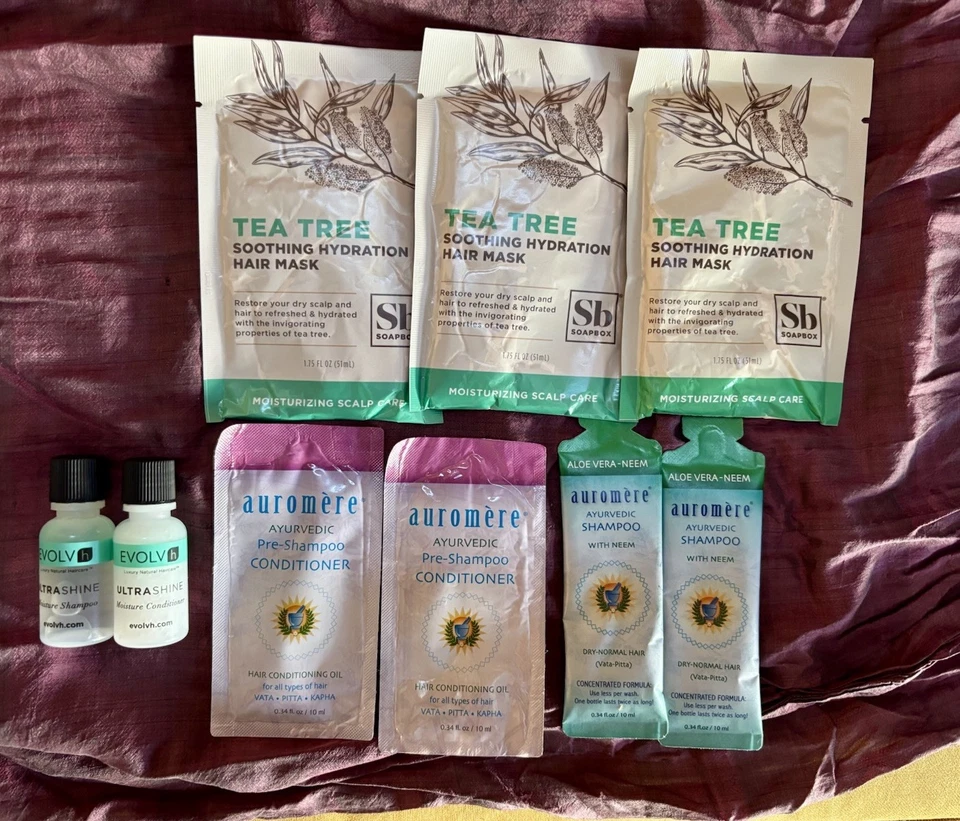 Natural Hair Care Sample Set | Original Sprout, Evolvh, Soapbox, Auromère Minis - Image 2 of 4