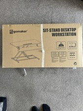 Ergomaker 36” Sit Stand Desk Converter Height Adjustable Gas Spring NEW
