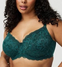 Torrid NWT Full Coverage Unlined Lace Bra Size 44DD Emerald Green