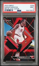 2023 TOPPS FINEST RED/BLACK VAPOR #209 DEMAR DEROZAN 2/10 PSA 9