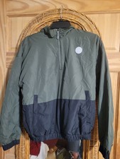 Zyia Active Windbreaker Green Black 1/4 zip pullover jacket Sm