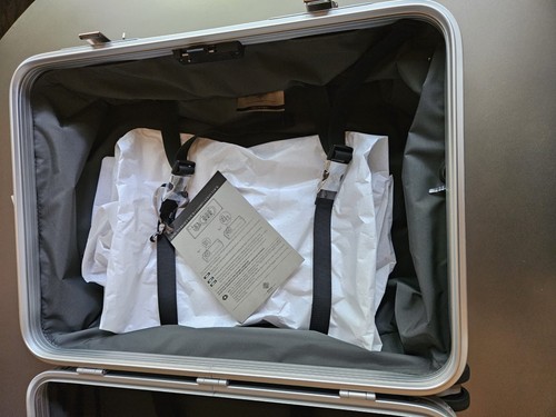 Fabbrica Pelletterie Milano FPM Aluminum Silver Rolling Trolley; Gorgeous+Rare - Picture 16 of 19