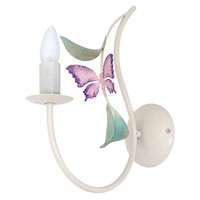 Wandleuchte Weiß E14 Wandlampe Floral Wohnzimmer Beleuchtung Innen Wand Leuchte