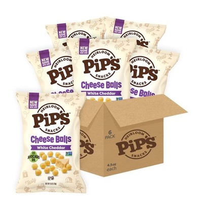 Pip s Heirloom Baked White Cheddar Cheese Balls   4.5 oz Bags (6 pk) | Made W...
