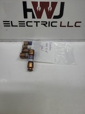 (Lot Of 5) Fusetron FRN-R-15  15A Time Delay  Dual Element Cartridge Fuses