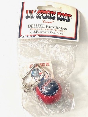 Cleveland Indians Vintage MLB Late '90s Sports Brat Baseball Keychain