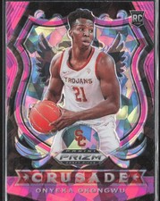 Onyeka Okongwu 2020 Panini Prizm Draft Picks Collegiate Pink Ice #85 USC Trojans