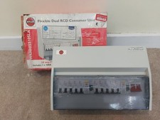 Wylex 10 Way, 2 RCD, 10 MCB High Integrity PLASTIC Consumer Unit- HAS MINOR CHIP