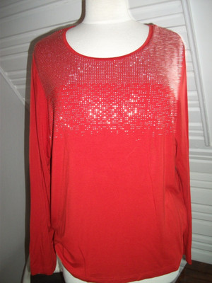 Basler - modernes,angenehmes, Langarmshirt mit Glitzer Gr. 44