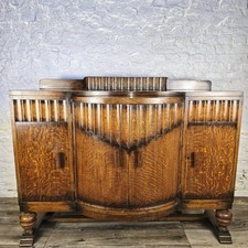 1930s Art Deco / Nouveau Oak 4 Door Sideboard Buffet Server - FREE UK P&P*