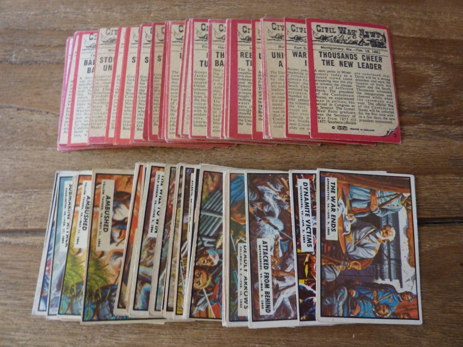 A&BC Civil War News Cards from 1965 - VGC - Pick & Choose The Cards You Need