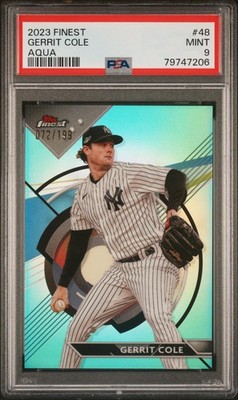2023 Finest Aqua Refractor Gerrit Cole #48 /199 PSA 9