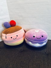 Cute  Cuddly Set of 2 Cake  Macaron Plush Soft Stuffed